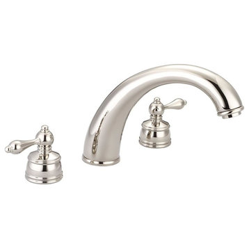 Faucets Two Handle 6" - 16" Adjustable Widespread Tub Filler, Polished Nickel