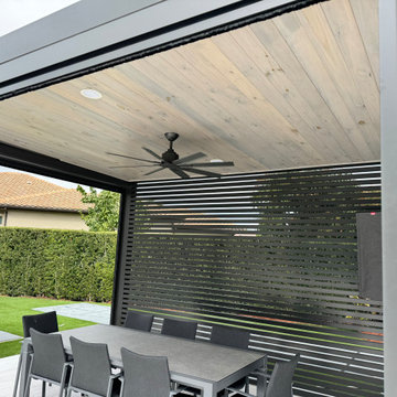 Tongue and groove ceilings for pergolas made by Southern Ornamental and Fence