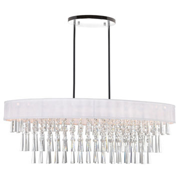 Franca 8 Light Drum Shade Chandelier With Chrome Finish