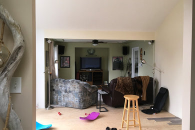 Main Floor Renovation .   Before/after