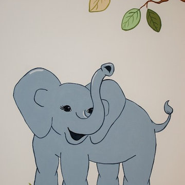 Safari Tree Mural - Elephant
