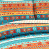 Boho Watercolor Border 3-Piece Quilt Set, King