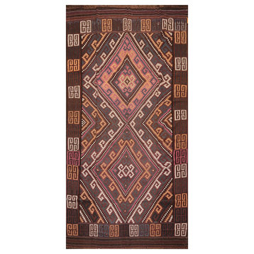 Brown Rust Color Persian Rug, 6'4"x11'8"
