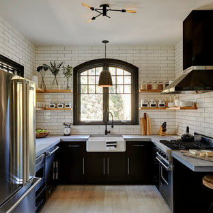 75 Beautiful Farmhouse Kitchen With Concrete Countertops Pictures