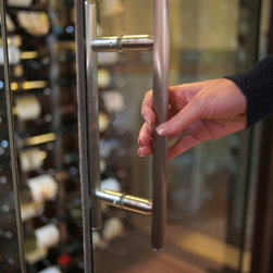 The Stellar - All Glass Wine Cellar Kit - Door with Weather Stripping - Wine And Bar Cabinets