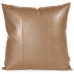Amanda Erin - Avanti 20"x20" Pillow, Bronze - Change up color themes or add pop to a simple sofa or bedding display by piling up the pillows in a multitude of colors, textures and patterns. This Avanti Pillow features a subtle bronze color, textured grain and a paneled design to give the look of true leather.