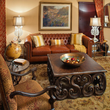 A Warm Old World Living Room - Montgomery County, Pa