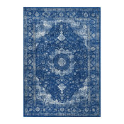 Traditional Medallion Verona Rug, Dark Blue, 12'x15'