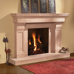 Belford Stone Fireplace Mantel - Indoor Fireplaces