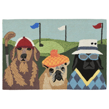 Frontporch Putts & Mutts Indoor/Outdoor Rug Multi 1'8"x2' 6"