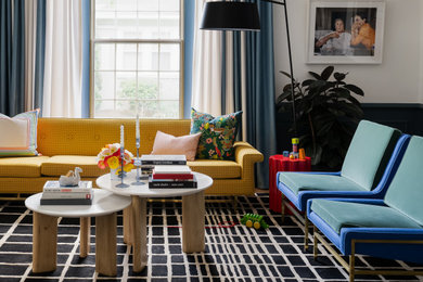 Transitional living room photo in Indianapolis