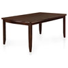 Contemporary Dining Table, Hardwood Frame With Expandable Table Top, Espresso