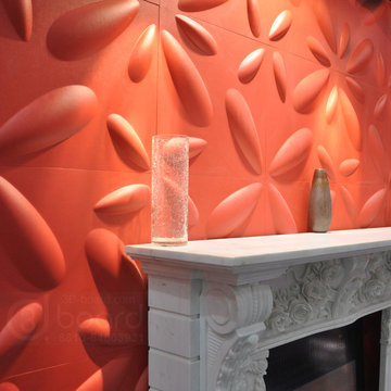 3D wall surface decoration, 3d TV setting wall wave panels 2013