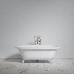 Connaught Matte White Roll Top Cast Iron Bath - Baths