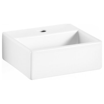 WS Bath Collections Quarelo 53706.01 Quarelo 13" Ceramic Vessel - White