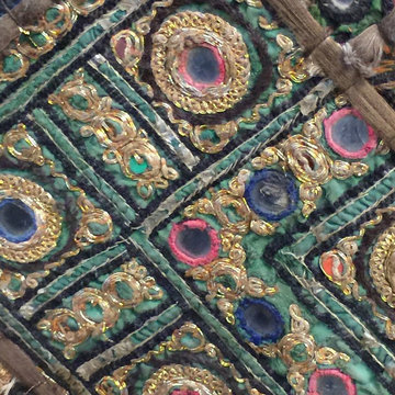 Indian Wall Hanging Mirror Tapestry