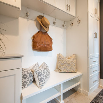 White Shaker Style Mudroom