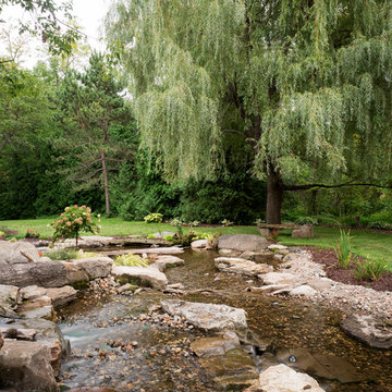 Majestic Flow of Water and Garden