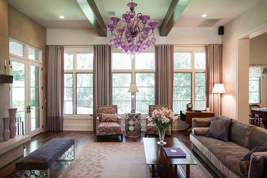 Living room - traditional living room idea in Austin