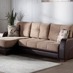 Ultra Sectional Sofa in Lilyum Vizon by Istikbal - Sectional Sofas