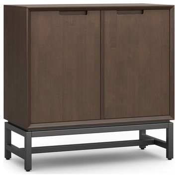 Banting Solid Hardwood Low Storage Cabinet, Walnut Brown