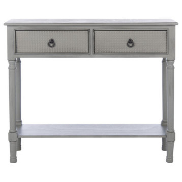 Carli 2 Drawer Console Table, Distressed Gray