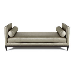 Old Hickory Tannery Platinum Crocodile-Print Bench - Indoor Benches