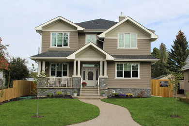Example of a trendy home design design in Edmonton