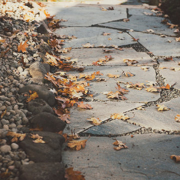 Flagstone Pathway in the Fall