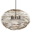 Rook Pendant, 6-Light, Natural Wood, 35"W (45100 38LY1)