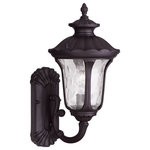 Livex Lighting - Livex Lighting 7850-07 Oxford - One Light Outdoor Wall Lantern in Oxford Style - Canopy Included.  Shade IncludeOxford One Light Out Bronze Clear Water G *UL Approved: YES Energy Star Qualified: n/a ADA Certified: n/a  *Number of Lights: 1-*Wattage:100w Medium Base bulb(s) *Bulb Included:No *Bulb Type:Medium Base *Finish Type:Bronze