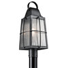Tolerand 1-Light 21.75" Outdoor Post Lantern in Textured Black
