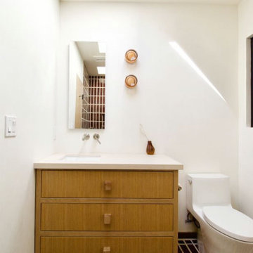 Amber Lestrange: Columbia Plateau Brick Bathroom