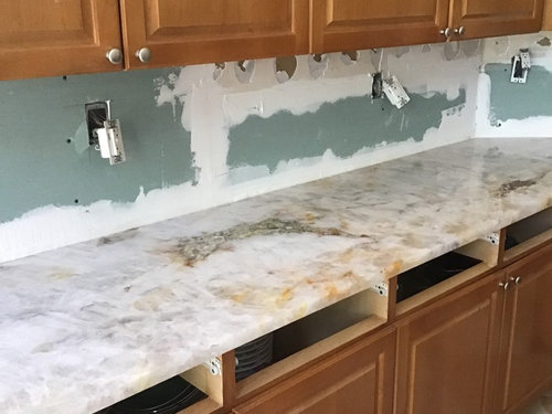 Help With Backsplash Against My Cristallo Countertops