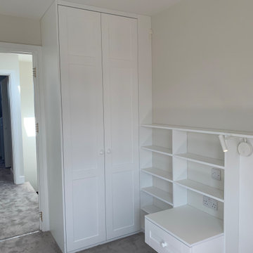 White fitted wardrobes, bespoke design, SW19