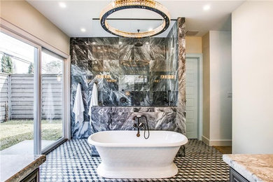 Revamped Marble-Walled Bathroom Remodel in San Jose, CA - Simply Elegant!!