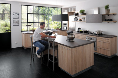 Idée de décoration pour une cuisine design.
