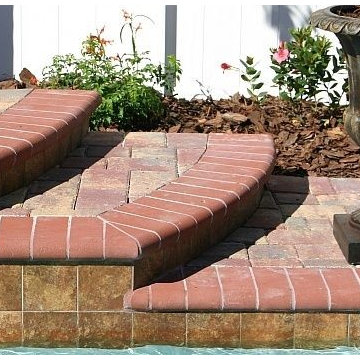 22 - Mediterranean Pool with Red Brick Pavers