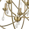 Antique Brass Shabby Chic, Dazzling, Transitional, Country Chandelier