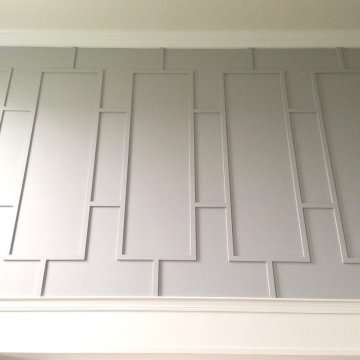 High paneled accent wall.