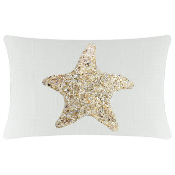 Sparkles Home Shell Starfish Pillow - 14x20" - White