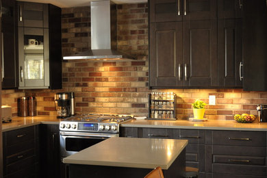 Mountain style kitchen photo in Calgary