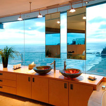 all glass bathroom