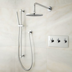 TOSCA THERMOSTATIC SHOWER SYSTEM WITH RAINFALL SHOWER AND HAND SHOWER - Tub And Shower Faucet Sets