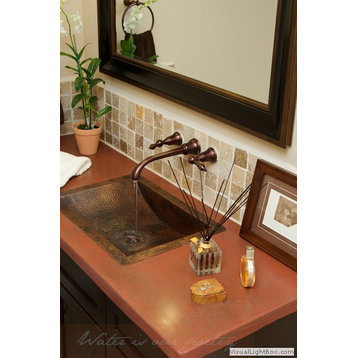 Rectangular Undermount Bathroom Copper Sink
