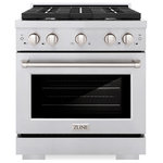 Zline Kitchen & Bath - ZLINE 30 In. Freestanding Gas Range, Stainless Steel, SGR30 - Luxury isn't meant to be desired - it's meant to be attainable. The ZLINE 30 in. Professional Gas Range in Stainless Steel (SGR30) features a versatile gas cooktop with 4 Italian-made burners and a high-performing gas convection oven allowing you to master every meal. With a modern, timeless style and refined functionality, ZLINE Professional Gas Ranges are masterfully crafted to deliver an elevated culinary experience.