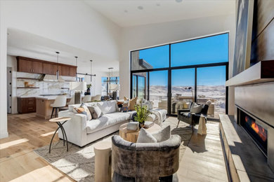 Living room - modern living room idea in Salt Lake City