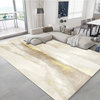 Beige/Grey Short Plush Rectangle Area Carpet, 4'7"x6'7", K03