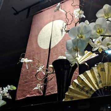 Shop window display design project for the florist