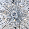 Fourty Light Polished Chrome Beveled Crystal Glass Up Chandelier